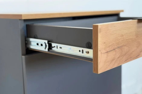 Обувница Баско Mebelson (ЛДСП/Графит,Дуб золотой) арт.173780,3319