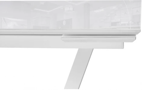 Стол стеклянный Notta Конор 140(200)х80х73 ультра белый / белый 517338