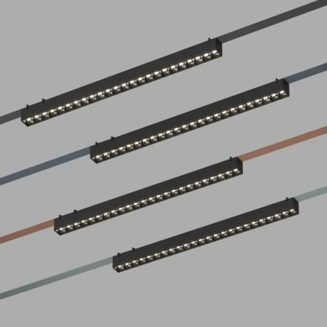 Трековый светильник Downlight низкоковольтный для ременной системы LED с голосовым управлением 48V Denkirs Belty Grill DK5672-BK (Умный дом) (умный дом - Smart Life)