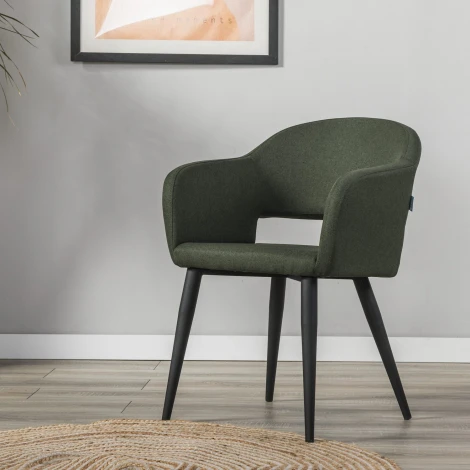 Стул R-Home Oscar тёмно-зеленый/черный
