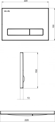 Кнопка смыва Am.Pm I014101 белая