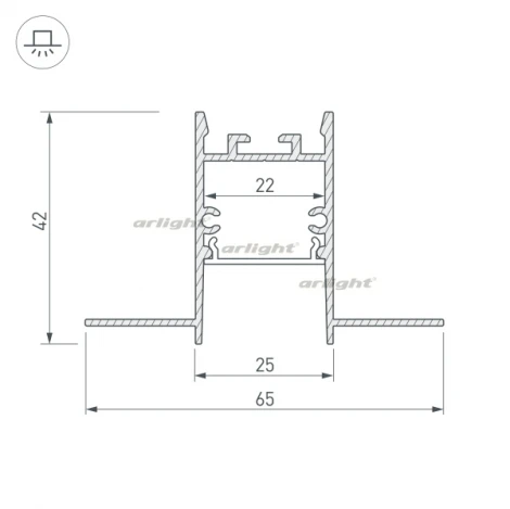 Профиль SL-COMFORT22-FANTOM-2000 ANOD (Алюминий) 033275 Arlight SL-COMFORT