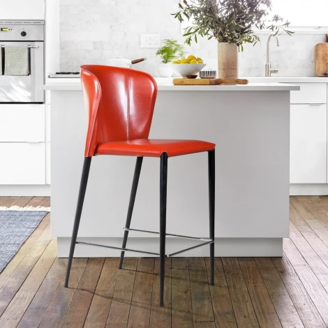 Стул полубарный Albert, кожа ретро-красный Top Concept ALBERT 2000000000176