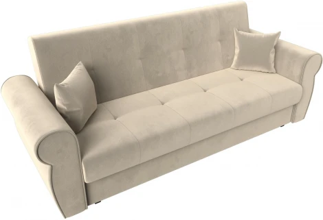 Диван-книжка Лига-019 (Бежевый/Микровельвет) Лига Диванов арт.118349