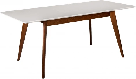 Стол R-Home Лунд раскладной 140-180 ОРЕХ-Белый