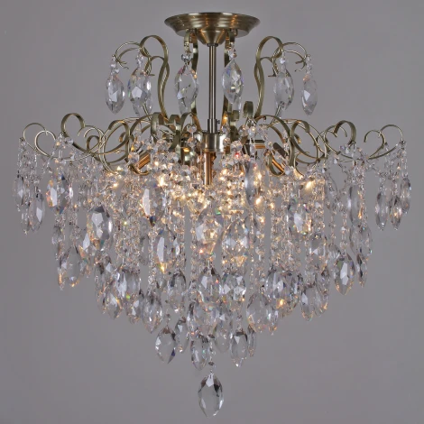 Потолочная люстра хрустальная на штанге Reluce 67030-0.3-600A AB