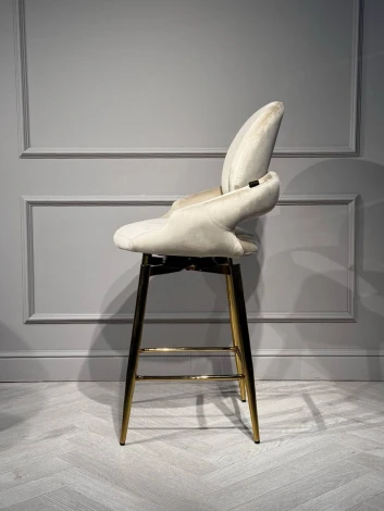 Стул барный IST-CASA Виола BS1376-BG-2, бежевый/золото