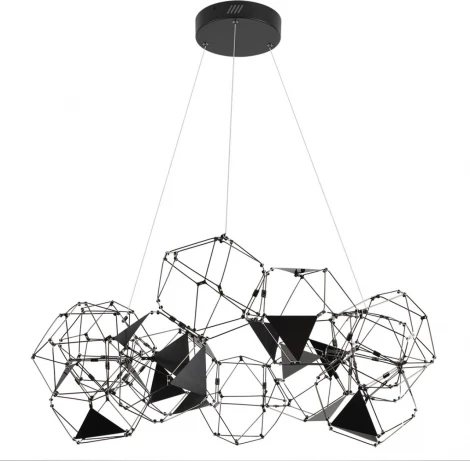 Подвесная люстра Odeon Light Trellis 5087/56L черный хром/металл LED 56W 4000K 3360Лм (220V, на тросе)