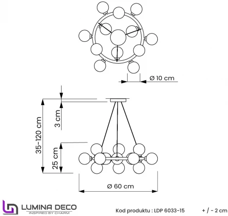 Подвесной светильник Lumina Deco Marsiada LDP 6033-25 FGD