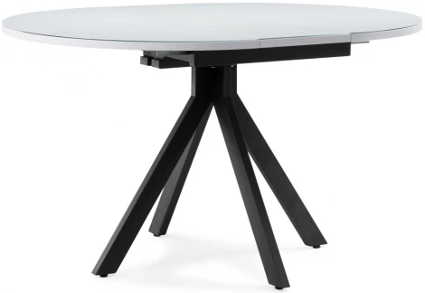 Стеклянный стол Woodville Бетина черный / белый 504211