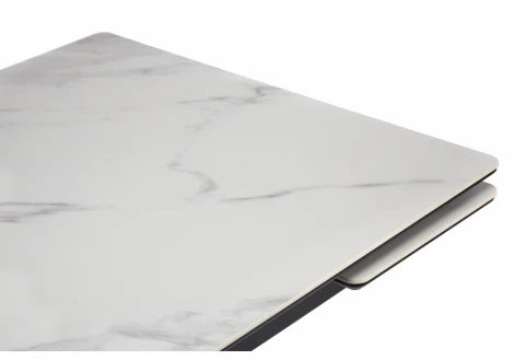 Кухонный стол Notta Мэриан 140 (200) х 80 snow alpin white / черный