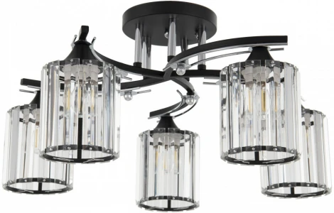 Потолочная люстра на штанге Arte Milano AMALFI-327103 327103/5 BK+CR (220V)
