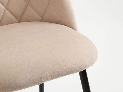 Стул MyFar Джозефина пыльно-бежевый велюр MF1028-1