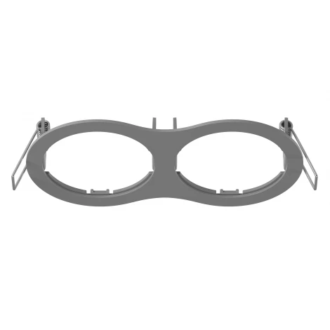 Рамка для двух встраиваемых светильников Lightstar Intero, овал, серый