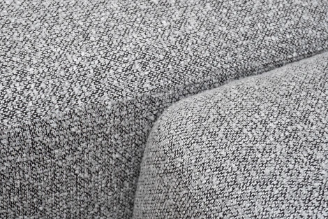 Диван трехместный Turin(2 секции) с канапе и мех черно/серый Santo1606 255*163,5**68см Garda Decor