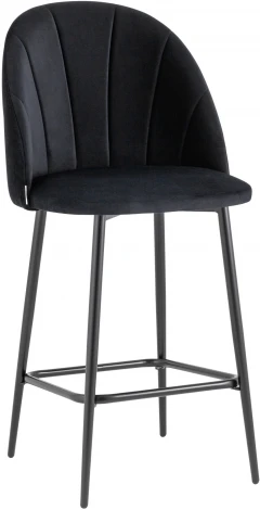 Стул полубарный Stool Group Логан велюр черный УТ000035466