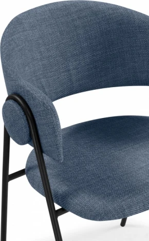 Стул на металлокаркасе Notta Криспиан синий / черный арт.612888