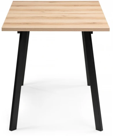 Стол раскладной Woodville Колон Лофт 120 25 мм черный матовый / дуб делано светлый 489607