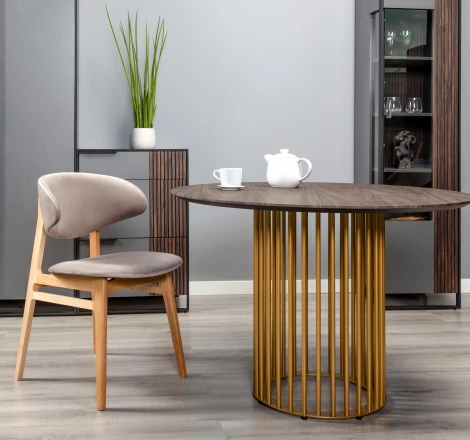 Стол обеденный Patrik  New д.110 Американский орех /Золото R-Home арт.4103120h