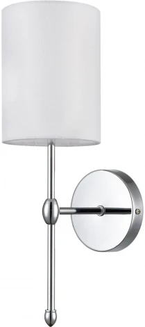 Бра Lumion Latti 6589/1W хром/белый, металл/текстиль E14 1*40W 220V (круглые)