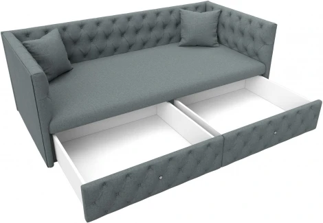 Диван детский прямой Найс (Серый/Рогожка) Лига Диванов арт.122427