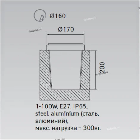 Грунтовый светильник Arte Lamp Piazza A6013IN-1SS