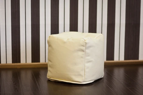 Пуфик Dreambag Куб Светло-Бежевый ЭкоКожа (Классический) 3911001