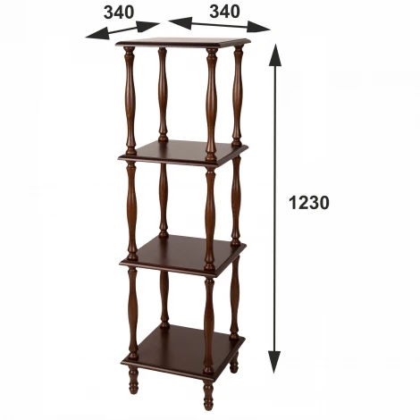 Этажерка П 8 средне-коричневый от фабрики Mebelik