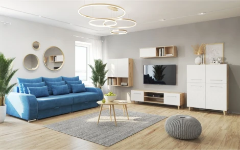 Шкафы Woodville Мариус М-05 дуб баррик / белый матовый