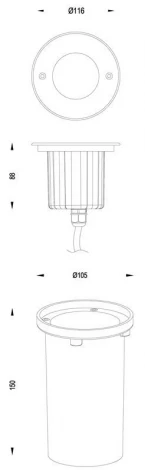 Встраиваемый светильник уличный Deko-Light Quick 730239
