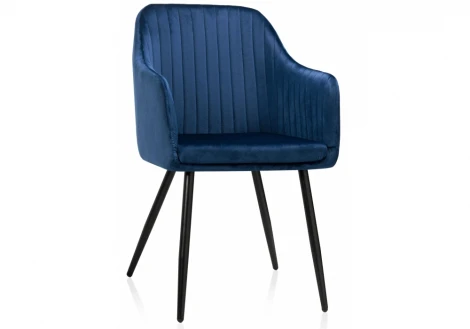 Обеденный стул на металлокаркасе Woodville Slam dark blue 11895