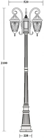 Наземный фонарь IP44 Oasis Light FES 86309B 18 Bl (220V, фонарь)