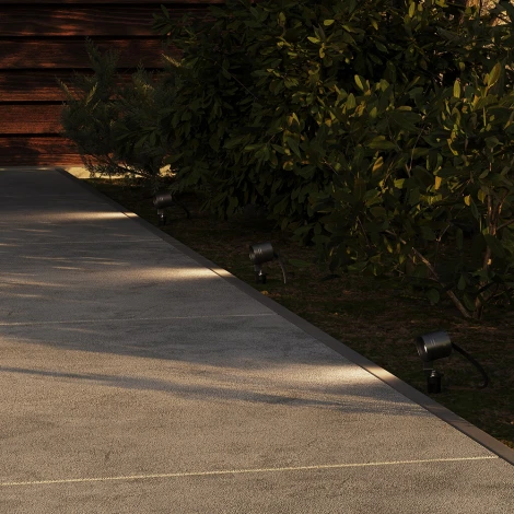 Грунтовый светодиодный светильник IP65 Maytoni Clyde O493FL-L3GF3K (24V, круглые)