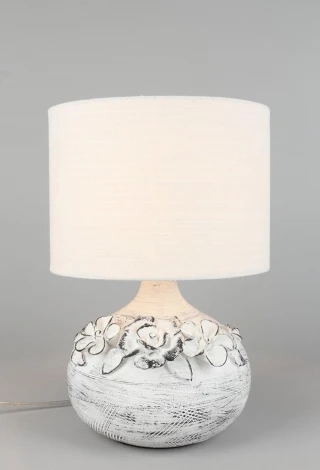 Интерьерная настольная лампа Omnilux Valdieri OML-16504-01 (220V, выключатель, цветы)