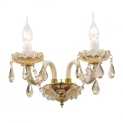 Бра Favourite Brendy 1738-2W (220V, хрусталь, подвески, подсвечник, свеча)
