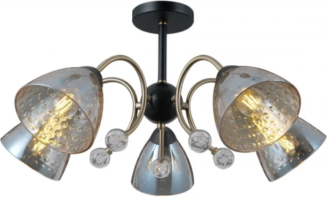 Потолочная люстра на штанге ILLUMICO IL0230-5CSQ-29 BK AB