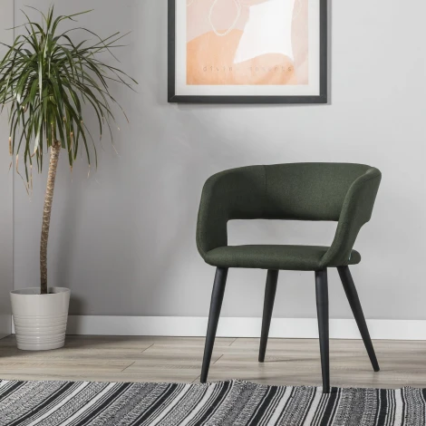 Кресло R-Home Hugs тёмно-зеленый/черный