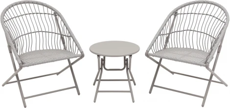 Комплект складной мебели для сада Stool Group Soley тёмно-серый арт.УТ000039923