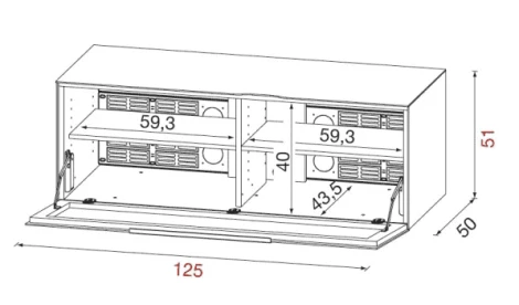 Тумба под телевизор BG 411 ANM Munari