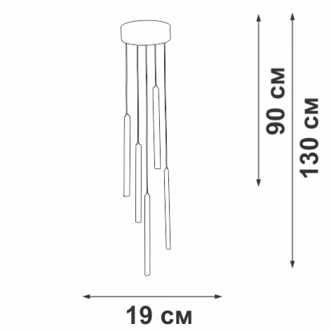 Подвесной светильник светодиодный Vitaluce V3045-1/5S (220V, на проводе)