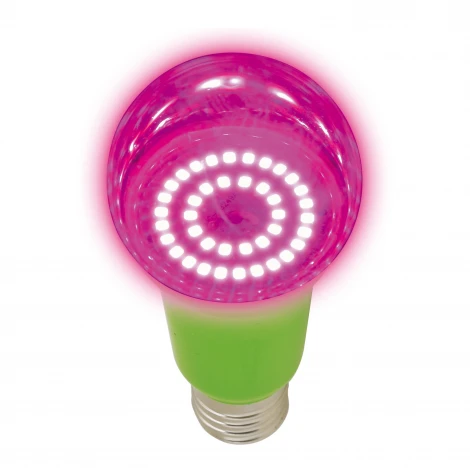 Лампочка светодиодная E27 15W шар розовая Uniel LED-A60-15W/SPSB/E27/CL PLP30GR