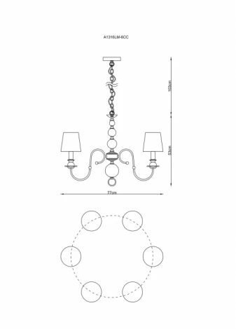 Подвесная люстра Arte Lamp Molly A1316LM-6CC