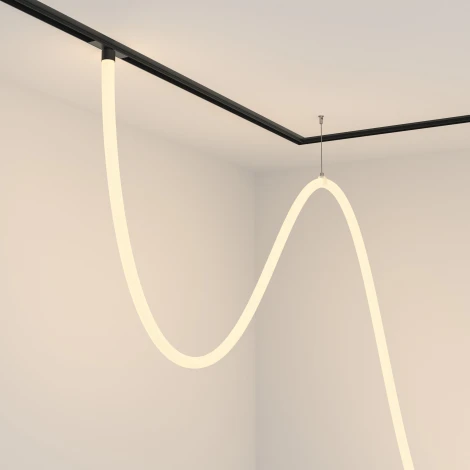 Трековый подвесной светильник с гибким неоном гибкий 48V Tau Exility 3000K 100Вт 360° LED (магнитный) Maytoni Technical TR101-2-100W3K-B