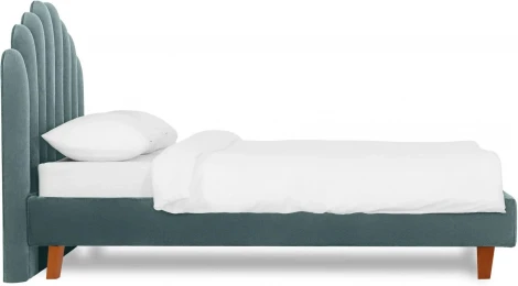 Кровать Queen II Sharlotta L 1600 ОГОГО (арт.577097), (Ткань/Бирюзовый)