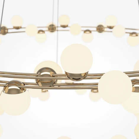 Подвесная люстра ярусная Maytoni Tessara MOD081PL-L84G3K (LED, 220V, на тросе, шарики, круглые)