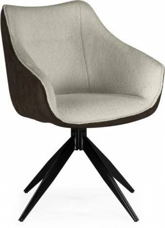 Стул на металлокаркасе Woodville Kansas brown / cream / black арт.15833