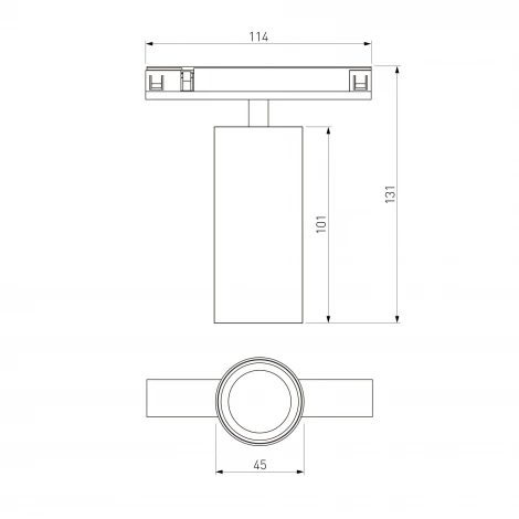 Трековый светильник магнитный светодиодный 10W 48V 3000K (никель) Elektrostandard Line Magnetic 85525/01