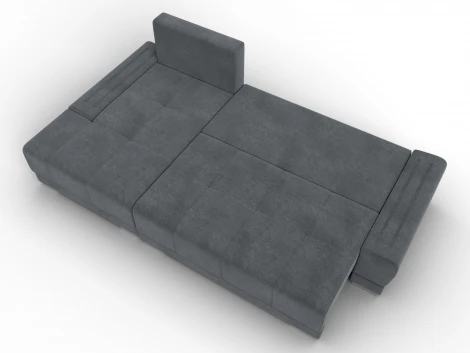 Диван угловой Лига-119 угол левый (ДСП,Брус,Фанера,ЛДС,Велюр/Светло-серый) Лига Диванов 137099L