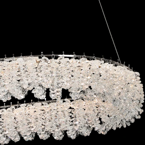 Подвесная люстра хрустальная светодиодная с регулировкой цветовой температуры Reluce 08055-0.4-192W CR