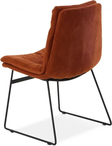 Обеденный стул Vitra ОГОГО Обстановочка! (Вельвет/Терракотовый,Черный) арт.930823